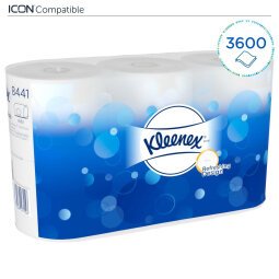 Papier toilette double épaisseur Kleenex - 6 rouleaux de 600 feuilles