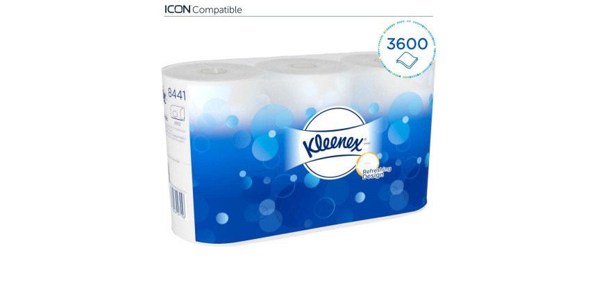 Papier toilette double épaisseur Kleenex - 6 rouleaux de 600 feuilles