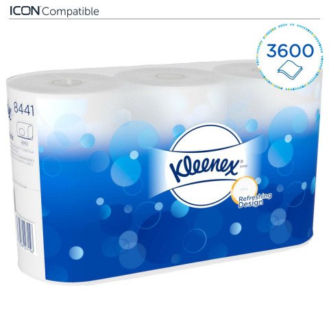Papel higiénico de doble capa Kleenex - 6 rollos de 600 hojas