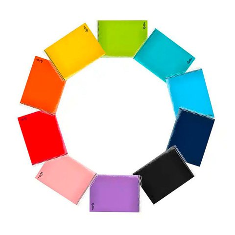 Cuaderno espiral Liderpapel cuarto apaisado Smart tapa blanda 80h 75g cuadro 4mm con margen colores surtidos