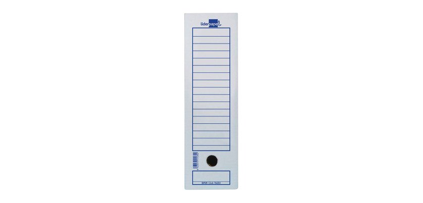 Caja archivo definitivo Liderpapel 340g/m2 folio prolongado 388 x 275 x 116 mm ecouse cartón 100% reciclado