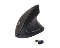 Ratón Q-connect óptico inalámbrico ergonómico vertical Negro