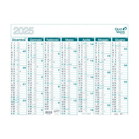 Calendario da parete 14 mesi 55 x 43 cm