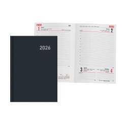 Agenda día página 150x210 mm Paris Negro