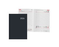 Agenda día página 150x210 mm Paris Negro