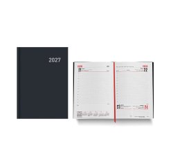 Agenda día página 150x210 mm Paris Negro
