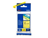 Ribbon laminated Brother 6 mm TZE 611 yellow with black writing