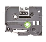 Ruban laminé Brother 6 mm TZE 315 noir écriture blanche
