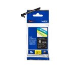 Ruban laminé Brother 6 mm TZE 315 noir écriture blanche