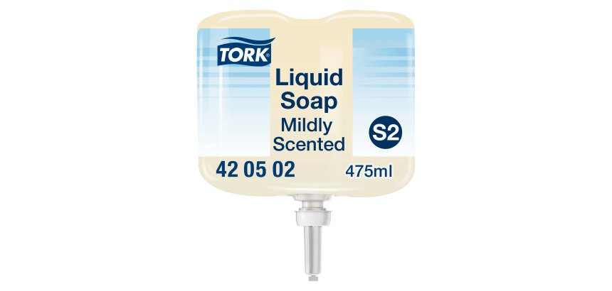 Savon liquide senteur douce Tork, pour distributeur S2 - Cartouche de 475 ml