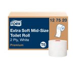 Papier toilette double épaisseur Tork Mid-size T6 Premium - 27 rouleux de 90 m