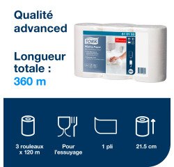 De_lot de 3 mini bobines papier d'essuyage plus a