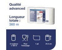 Reinigingsrol Tork Centrefeed M1 630133 1 laag 120 m wit