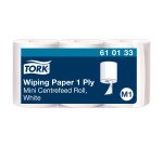 Mini bobina de papel secamanos de desbobinado central Tork M1 - Longitud 120 m - Paquete de 3 rollos