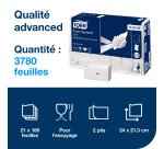 Essuie-mains pliage enchevêtré Tork Advanced H2 - Colis de 3780