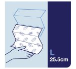 Doos met 21 pakjes 180 vellen afdroogvellen Xpress Z-pooi zacht Advanced 2 lagen 24 x 21,3 cm