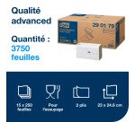 Essuie-mains pliage en V Tork H3 Advanced vert - Carton de 3750