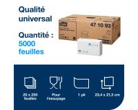 Essuie-mains enchevêtré Tork H2 - Carton de 5000
