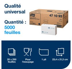 Afdroogrollen Tork Xpress H2 471093 Universal multifold 1 laag wit