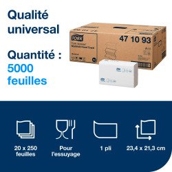 Essuie-mains enchevêtré Tork H2 - Carton de 5000