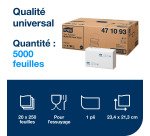 Essuie-mains enchevêtré Tork H2 - Carton de 5000
