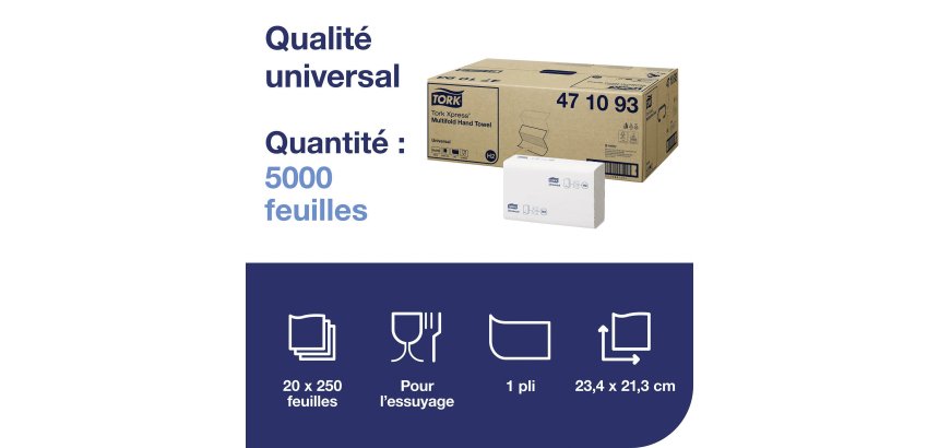 Multifold Hand towels Tork H2 - Box of 5000