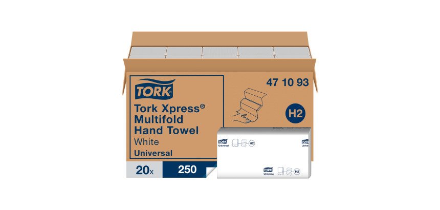 Essuie-mains enchevêtré Tork H2 - Carton de 5000