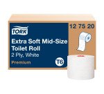 Toilettenpapier doppellagig Tork Mid-size T6 Premium - 27 Rollen à 90 m
