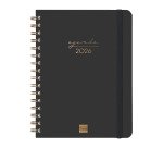 Agenda semana vista 155x212 mm Alma negro Finocam