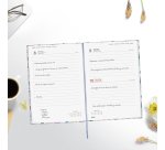 Agenda dia página 140x204 mm Malva Finocam