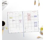 Agenda semana vista 140x204 mm Malva Finocam