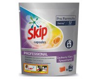 Lessive Skip professional capsules textiles couleurs - Sachet de 46 capsules