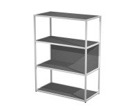 Blade metal bookcase l 90 x d 46 cm