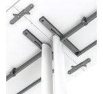 Kit 4 ganci per collegamento tavoli pieghevoli Taxi colore nero