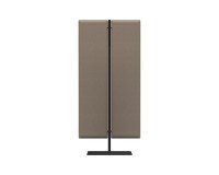 Pedestal with sound-absorbing grey panel and black structure, available in three heights