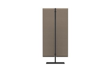 Piantana con pannello grigio finoassorbente struttura nero disponibile in tre altezze