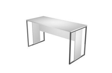 Scrivania di ritorno lineare Blade P 60 x H 74,4 cm gambe in legno-metallo