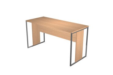 Scrivania di ritorno 140 x 60 cm Blade con gambe in metallo antracite
