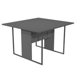 Tavolo riunioni Blade 120 x 110 cm, gambe in metallo antracite