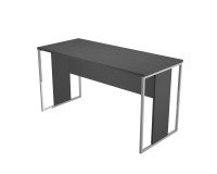 Scrivania di ritorno lineare Blade P 60 x H 74,4 cm gambe in legno-metallo