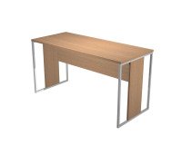 Scrivania di ritorno lineare Blade P 60 x H 74,4 cm gambe in legno-metallo