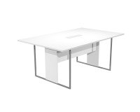Blade meeting table, 180 x 110 x 74.4 cm, with integrated white top access