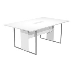 Tavolo riunione Blade l 180 x p 110 x h 74,4 cm con top access bianco integrato
