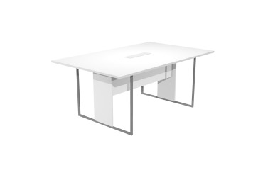 Tavolo riunione Blade l 180 x p 110 x h 74,4 cm con top access bianco integrato