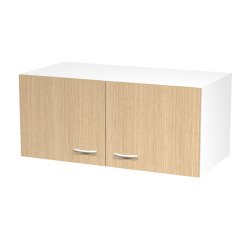 Top unit + hinged doors in Blade melamine without lock l 90 x d 45.8 x h 40 in cm