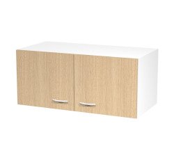 Top unit + hinged doors in Blade melamine without lock l 90 x d 45.8 x h 40 in cm