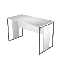 Scrivania di ritorno 120 x 60 cm Blade con gambe in metallo antracite