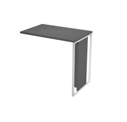 Allungo Blade l 80 x p 50 x h 74,4 cm gamba in legno-metallo