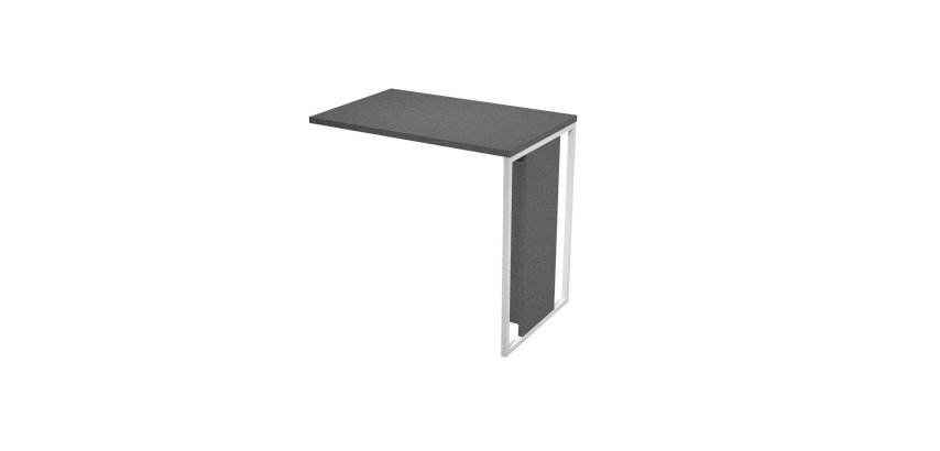 Allungo Blade l 80 x p 50 x h 74,4 cm gamba in legno-metallo