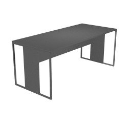 Scrivania operativa lineare Blade P 80 x H 74,4 cm gambe in legno-metallo